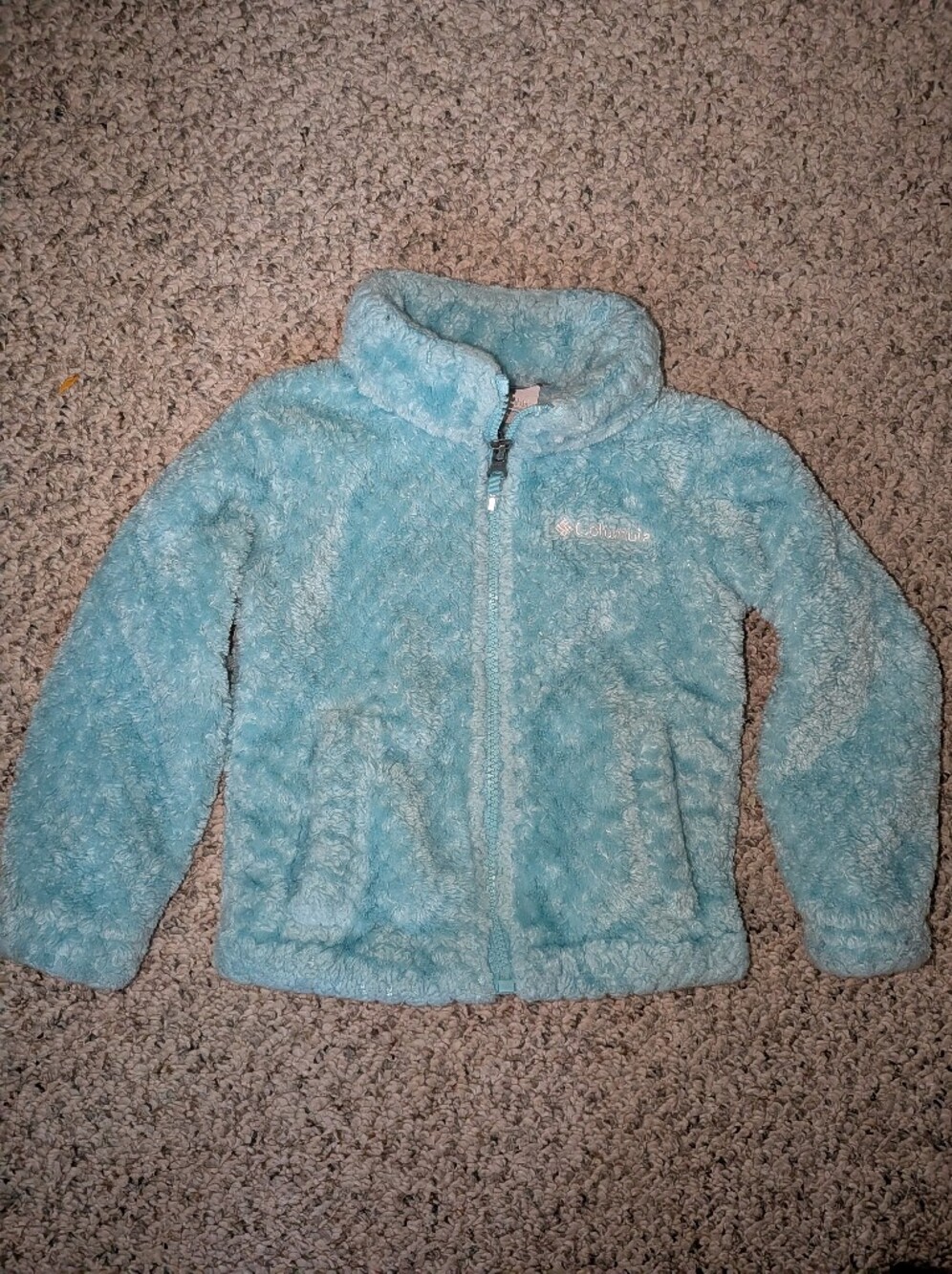 Columbia Kids Light Blue Plush Zip Fleece Jacket